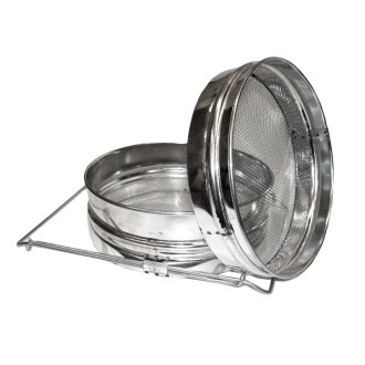 Kettős szűrő (szita) ónozott 21 cm fogantyúkkal